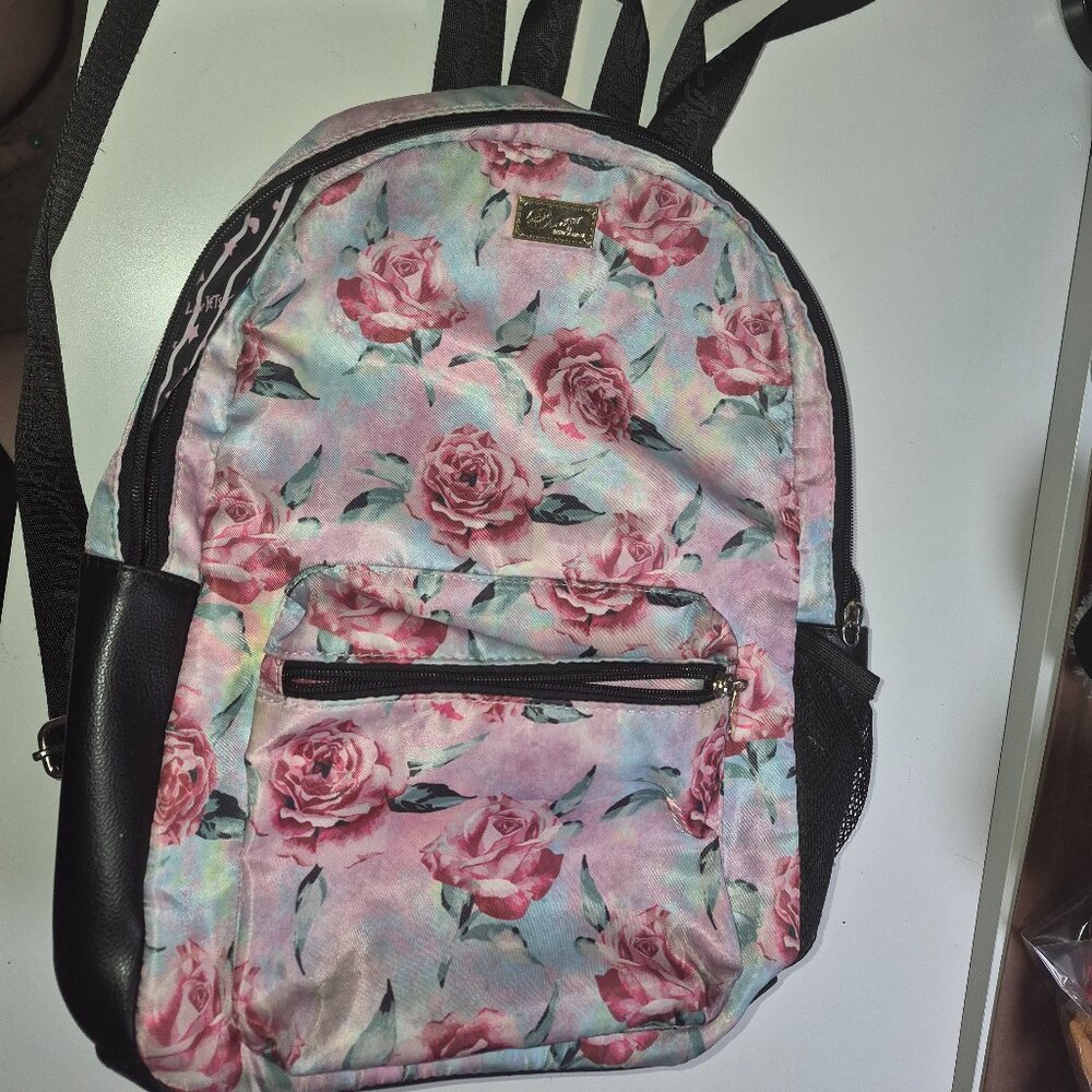 LUV Betsey by Betsey Johnson pink floral backpack